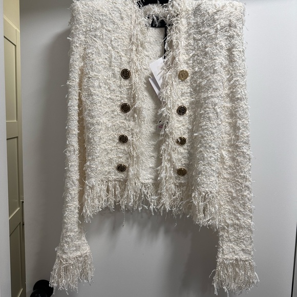 Balmain stunning white and cream fringe blazer! ๐ - Picture 7 of 11